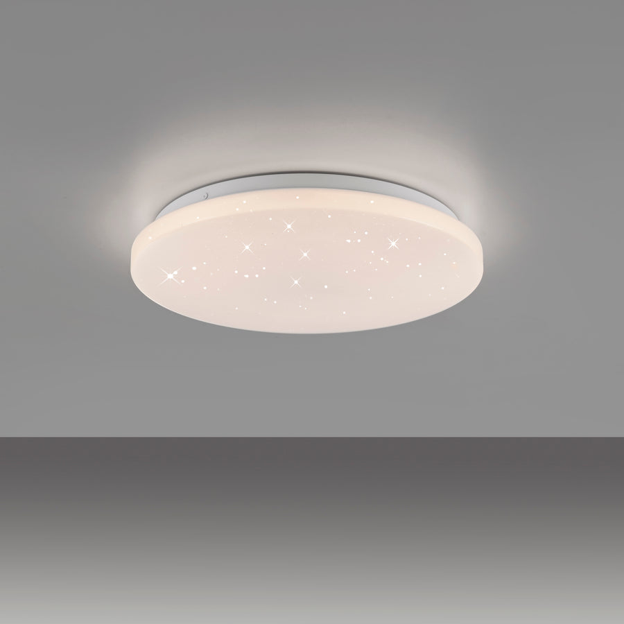 Plafonnier Uranus blanc, L 34 cm