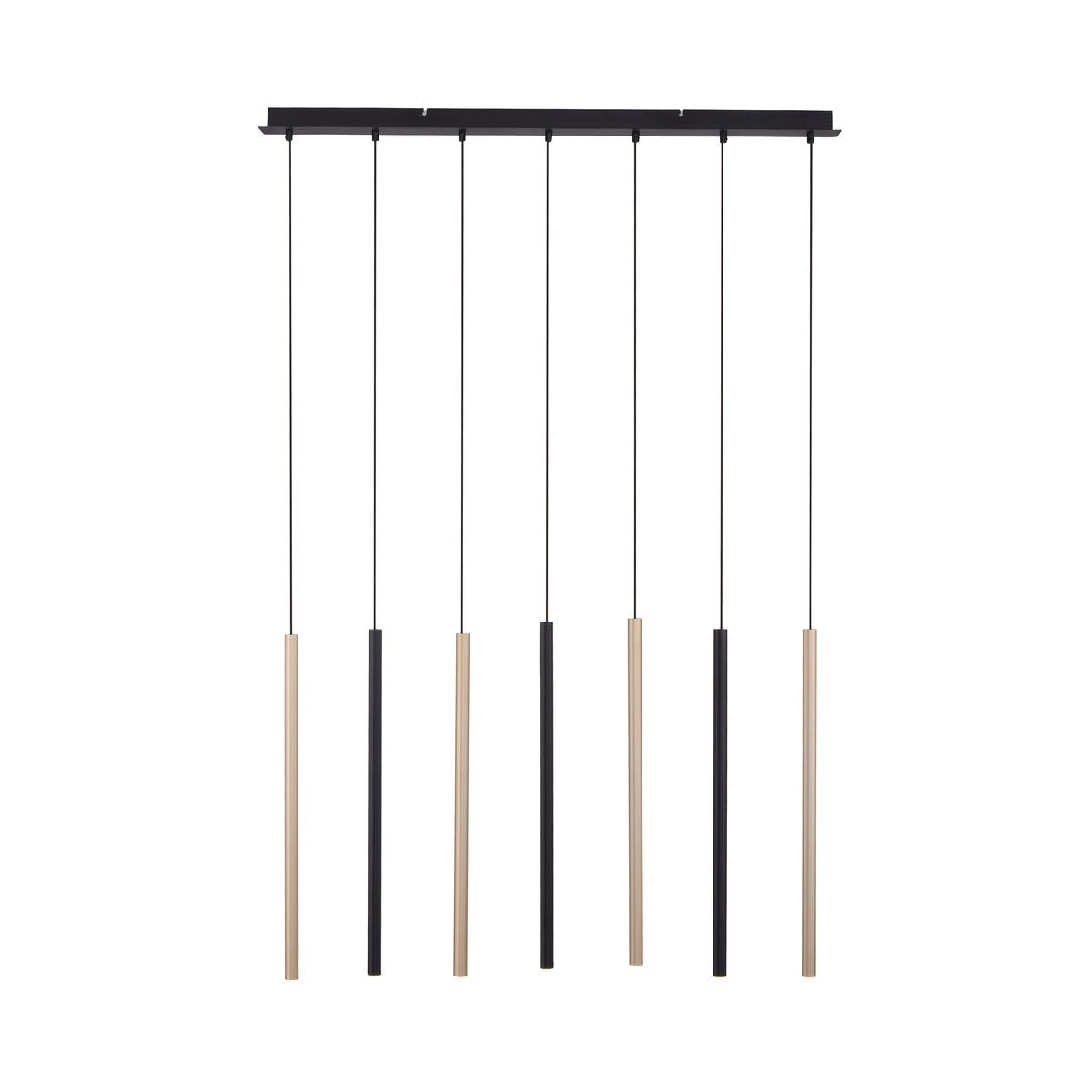 Suspension Flute laiton mat et noire