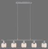 Suspension Accor 5 lumières chromée