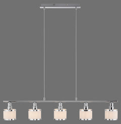 Suspension Accor 5 lumières chromée