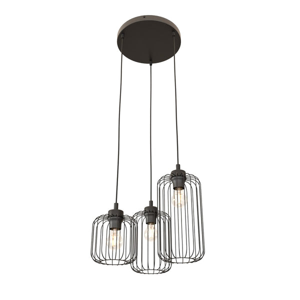 Suspension Vander 3 lumières noire, Premium