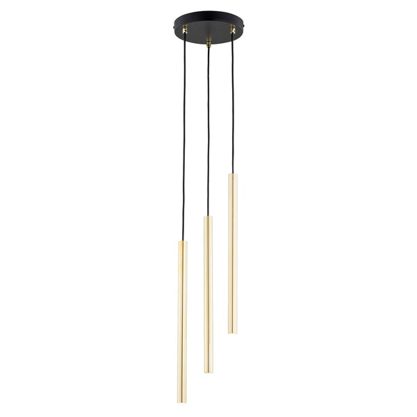 Suspension Selter 3 lumières dorée