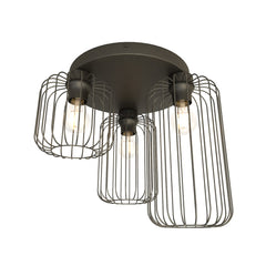 Plafonnier Barn 3 lumières noir, Premium