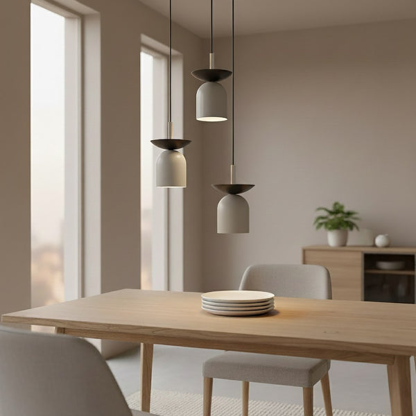 Suspension Ego 3 lumières grise