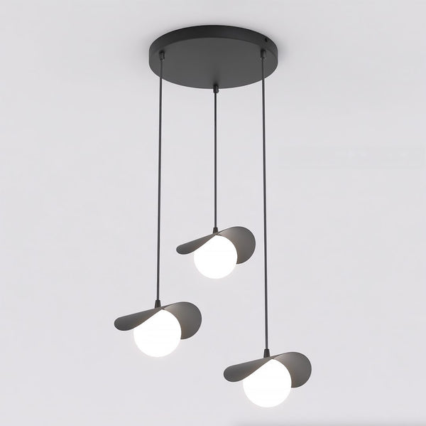 Suspension Ritual 3 lumières noire