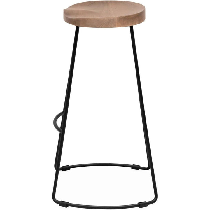 Alice'S Home - Lot De 2 Tabourets De Bars Bois De Manguier Naturel Et Acier. Avec Repose Pieds. 65Cm | Designix - Amazon    - https://designix.fr/