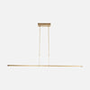 Suspension dorée design oblongue 155 cm, LED dim to warm réglable, table à manger | Ovéline