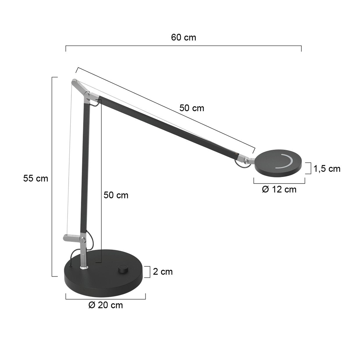 Lampe à poser Soleil2 noir