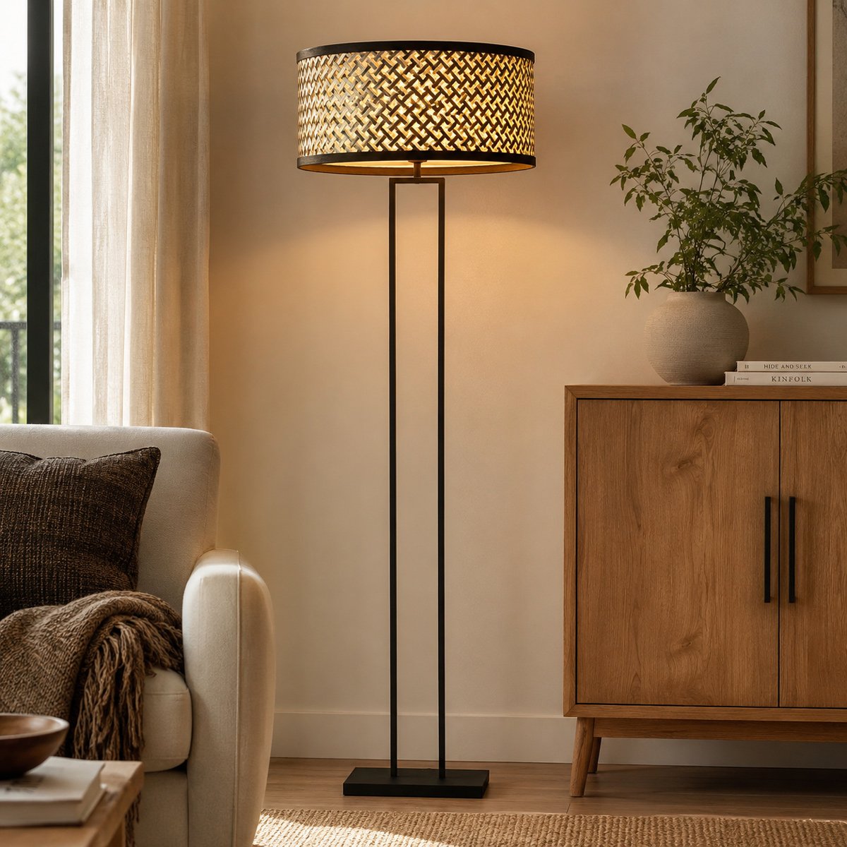 Lampadaire Stang noir