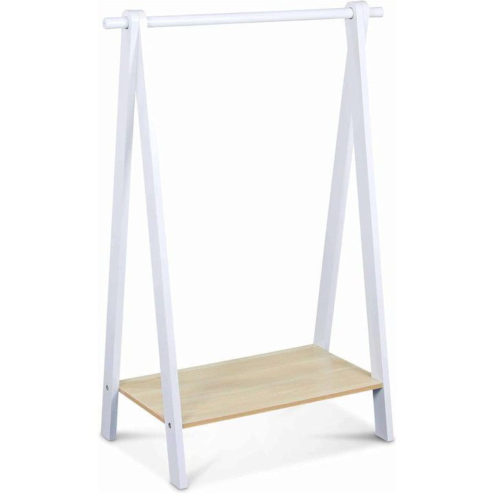 Alice'S Home - Penderie Enfant En Bois Massif En Pin Naturel Blanc - Tobias - 70X100CM. Étagère Basse. Portant Style Scandinave. 4 Pieds. 4.3Kg | Designix - Amazon    - https://designix.fr/