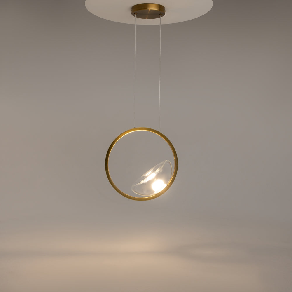 Lunare Suspension luminaire doré