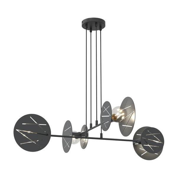 Suspension Xotic 4 lumières noire