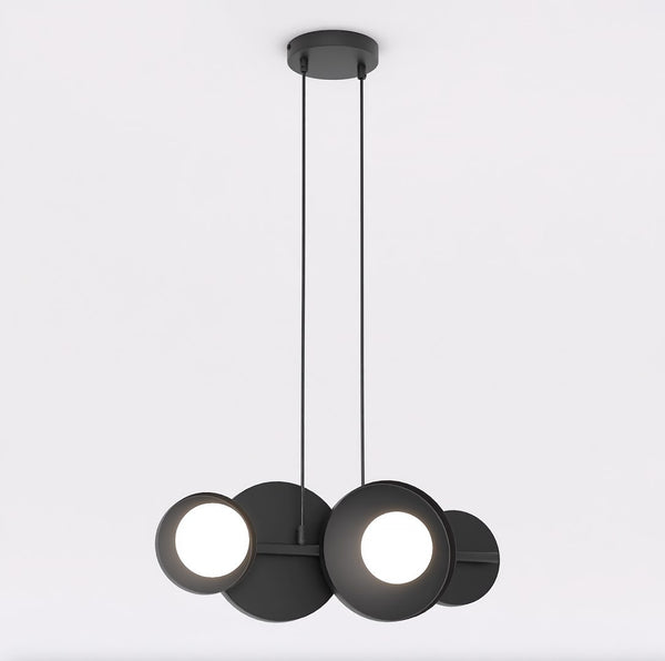 Suspension Modèle 4 lumières noire