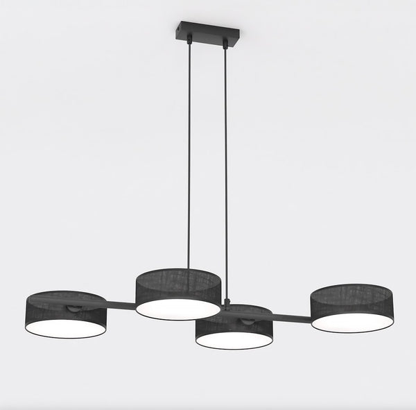 Lustre Drumz 4 lumières noir