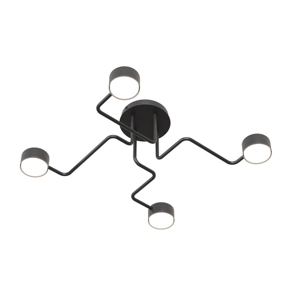 Suspension Kurage 4 lumières noire