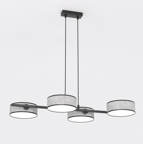 Suspension Drumz 4 lumières grise