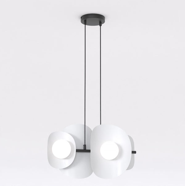 Suspension Elements 4 lumières noire et grise