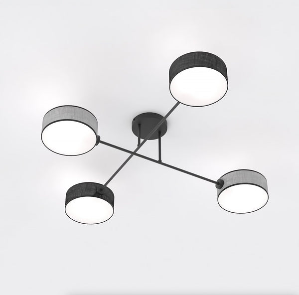 Plafonnier Maga 4 lumières, mix 2