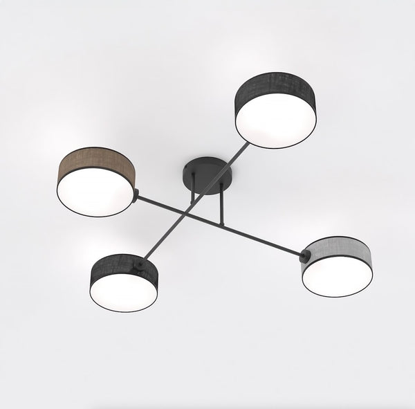 Plafonnier Maga 4 lumières, mix 1