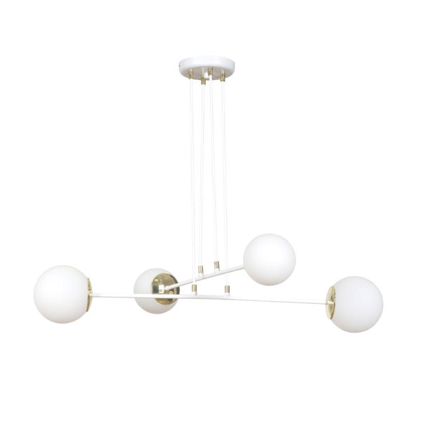 Suspension Ognis 4 lumières blanche