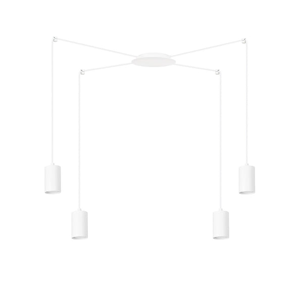 Suspension Traker 4 lumières blanche