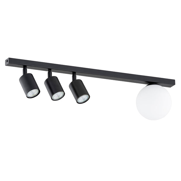 Suspension Baster 4 lumières noire