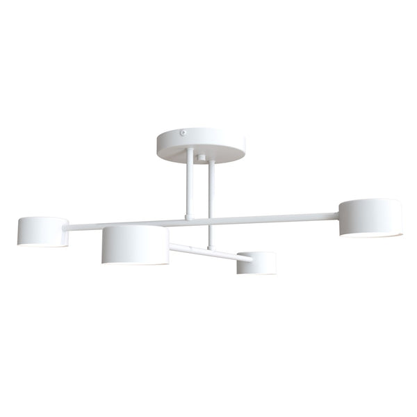 Plafonnier Halo 4 lumières blanc