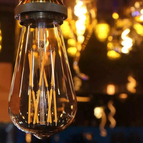 4 Ampoules rétro E27 Ambre Filament 16W | Éclat d'Antan