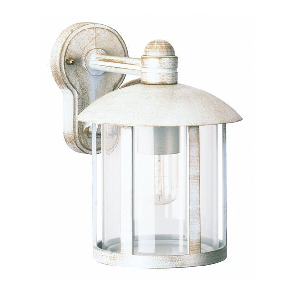 Applique d'extérieur Attrayante Geras en aluminium, doré et transparent, Ø 20 cm, IP44
