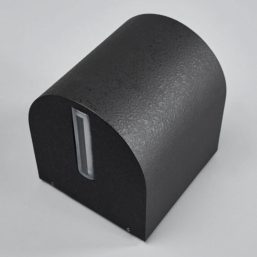 Applique d'extérieur LED Lenis en aluminium, noir, hauteur 15 cm, IP44, 3000 K, 6,7 W, largeur 14 cm