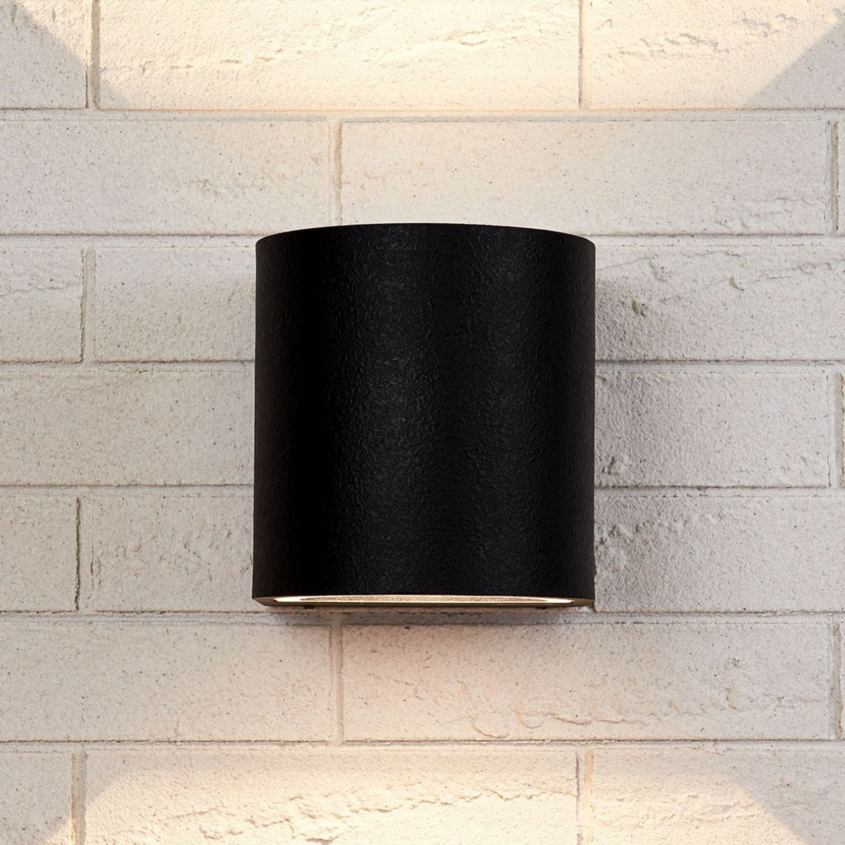 Applique d'extérieur LED Lenis en aluminium, noir, hauteur 15 cm, IP44, 3000 K, 6,7 W, largeur 14 cm, modèle 2