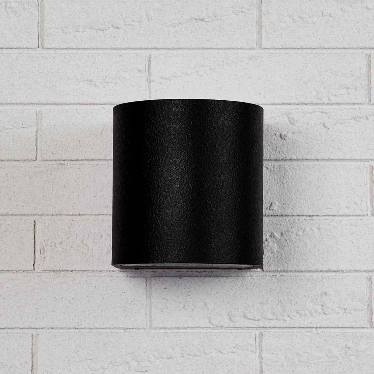 Applique d'extérieur LED Lenis en aluminium, noir, hauteur 15 cm, IP44, 3000 K, 6,7 W, largeur 14 cm, modèle 2