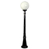 Borne lumineuse d'extérieur 161 en verre, noir et argenté, hauteur 134 cm, IP44