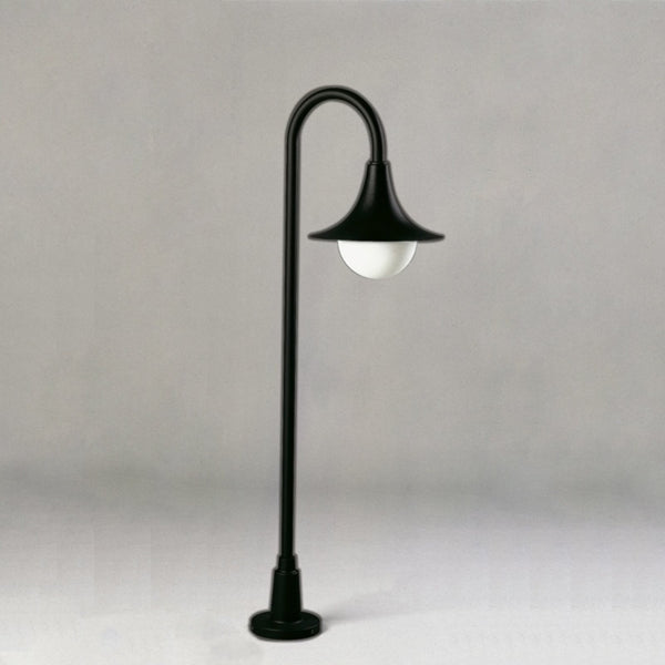 Borne lumineuse d'extérieur 169 en verre, noir, hauteur 120 cm, IP44
