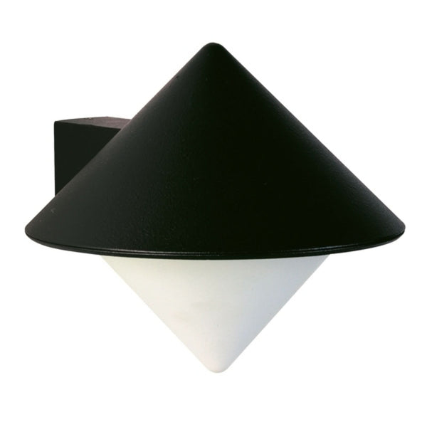 Applique d'extérieur 199 en verre, noir, Ø 26 cm, IP44
