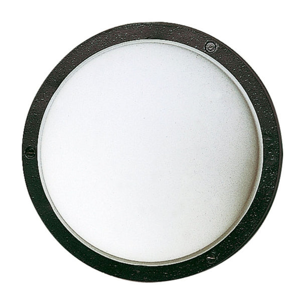 Applique d'extérieur 297 en verre, noir, Ø 25 cm, IP44