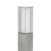 Borne lumineuse d'extérieur Tunuk en verre, argenté et blanc, hauteur 90 cm, IP44