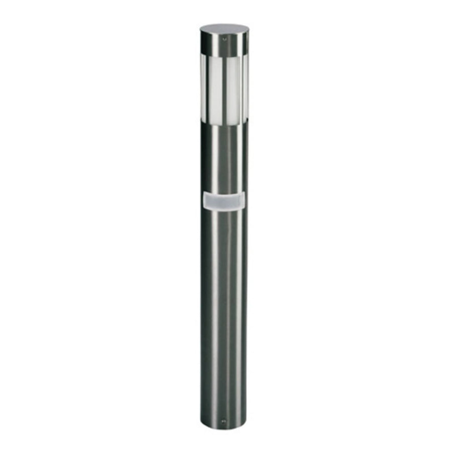 Borne lumineuse d'extérieur 475 en verre, acier inoxydable et blanc, Ø 10,3 cm, IP44