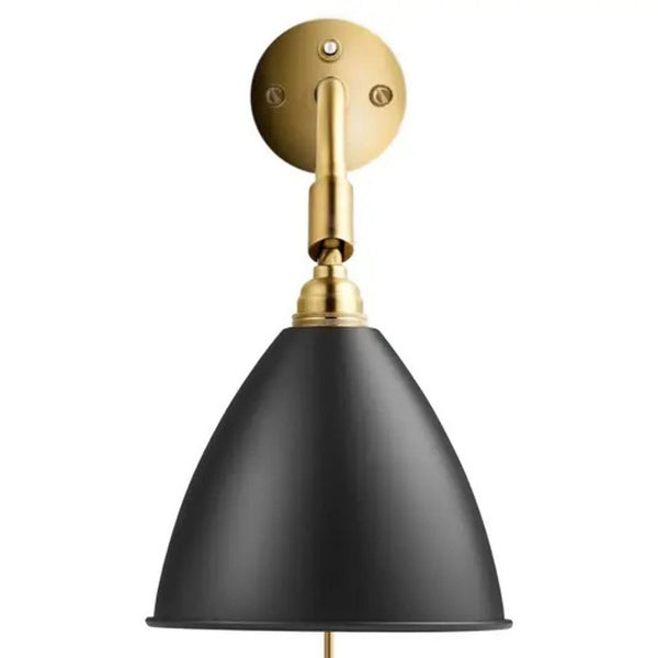 Applique murale Bestlite BL7 en laiton, noir, Ø 16 cm, 40 W, hauteur 27 cm