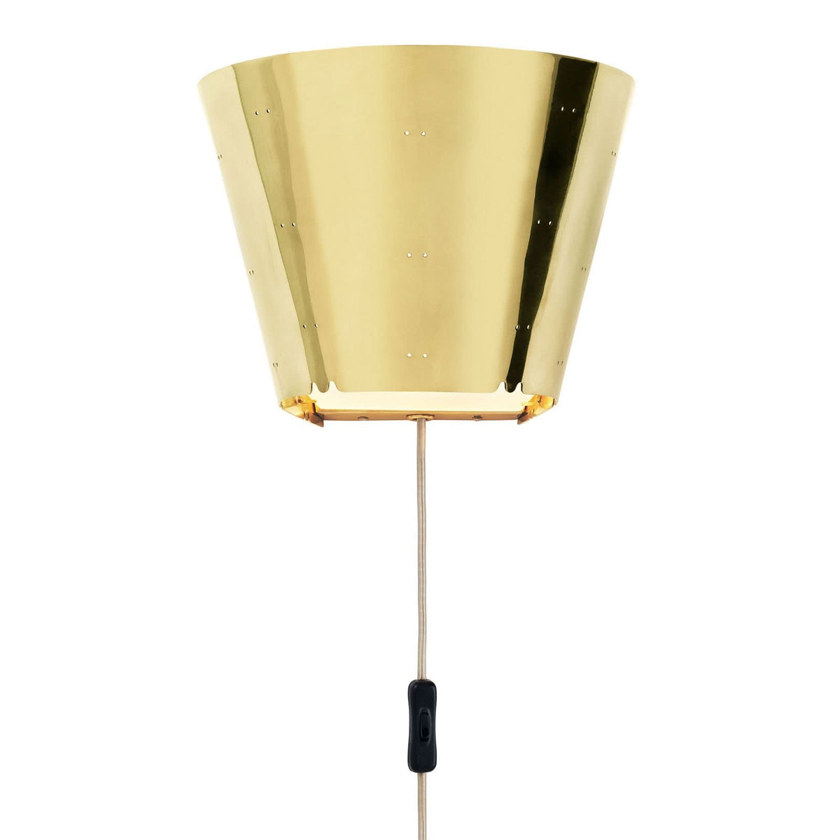 Applique murale 9464 en métal, laiton brillant, hauteur 13,5 cm