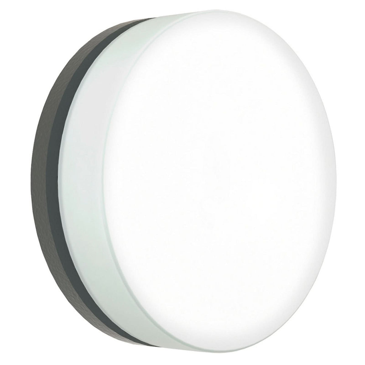 Applique d'extérieur LED 6309 en verre, anthracite et blanc, Ø 31 cm, IP65