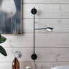 Applique murale LED Igram en aluminium, noir, hauteur 94 cm