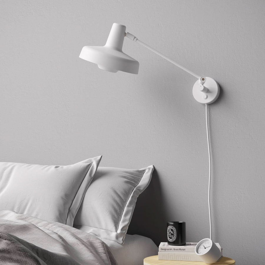 Applique murale Arigato en aluminium, blanc, Ø 23 cm, 70 W, modèle 3
