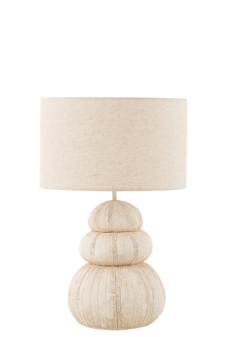 Lampe à poser oursin en polyrésine beige