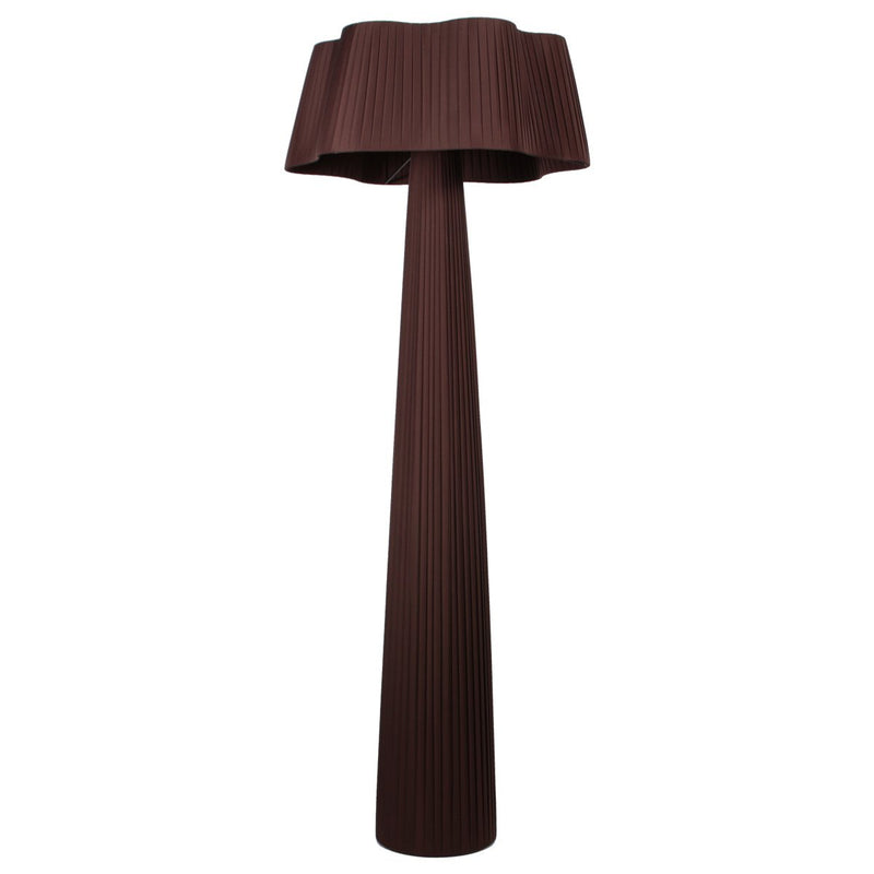 Lampadaire marron, abat-jour Ø60 cm