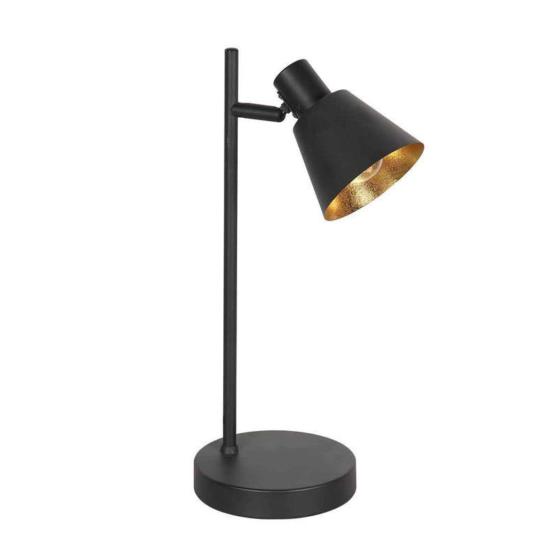 Lampe de table noire à 1 lumière Oeroe 4116ZW avec douille E14