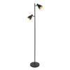 Lampadaire noir à 2 lampes Oeroe 4117ZW avec culots E14