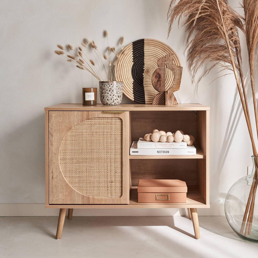 Buffet Rangement Bois Cannage | Designix - 3333    - https://designix.fr/