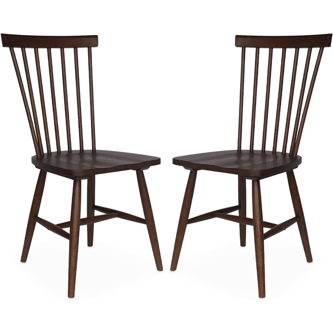 Alice'S Home - Lot De 2 Chaises Noyer À Barreaux En Bois D'Hévéa. Romie. L 50.8 X P 44.2 X H 90Cm. | Designix - Amazon    - https://designix.fr/