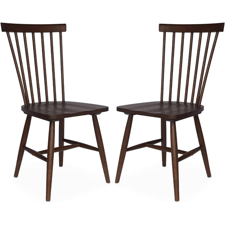 Alice'S Home - Lot De 2 Chaises Noyer À Barreaux En Bois D'Hévéa. Romie. L 50.8 X P 44.2 X H 90Cm. | Designix - Amazon    - https://designix.fr/